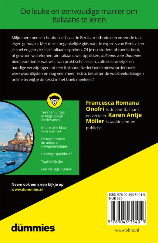 Italiaans voor dummies / Voor Dummies achterkant