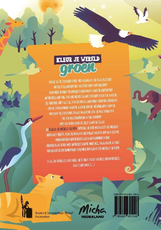 Kleur je wereld groen / Michaboeken achterkant