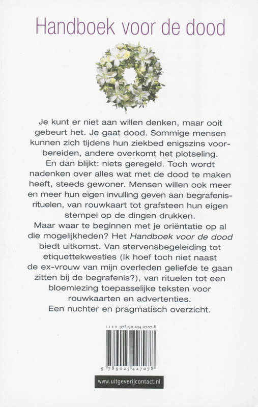 Handboek Voor De Dood achterkant