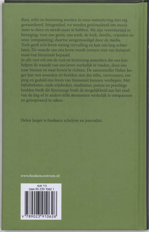 In alle rust achterkant