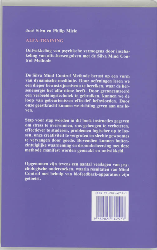 Alfa-training / New age achterkant