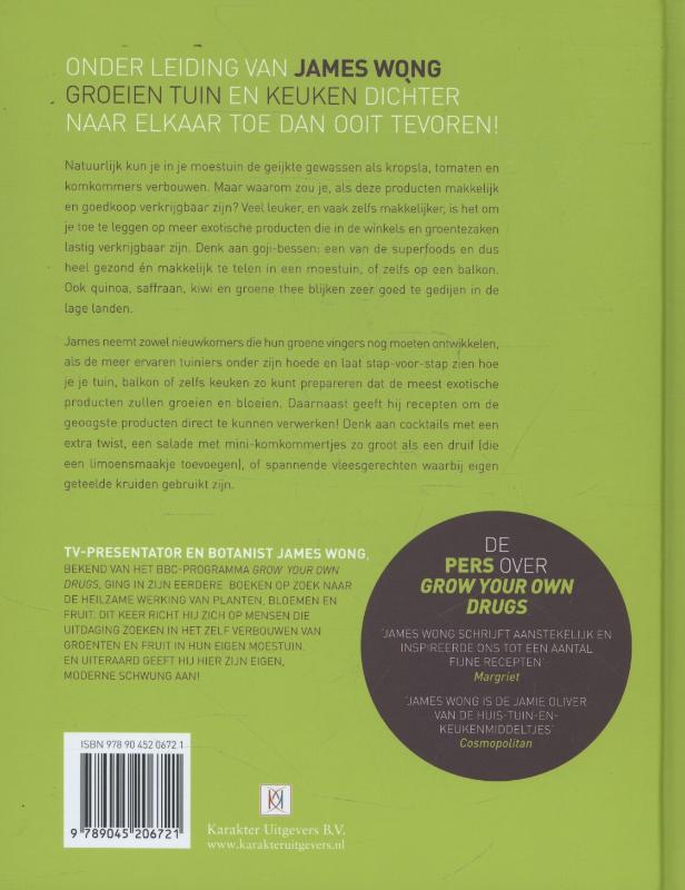 James' nieuwe eetbare tuin achterkant