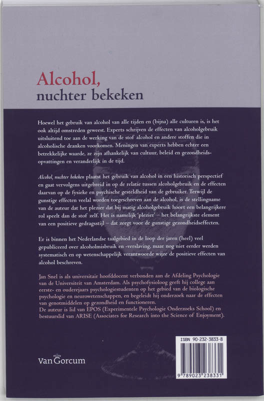 Alcohol, Nuchter Bekeken achterkant