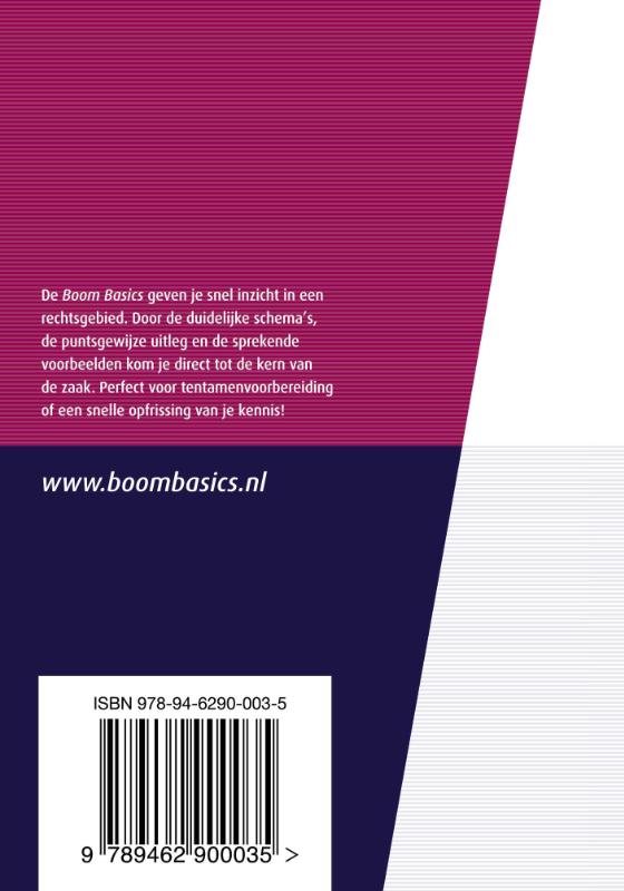 Boom Basics Vereniging en stichting / Boom Basics achterkant
