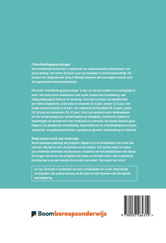 Ontwikkelingspsychologie | combipakket / Angerenstein Welzijn achterkant