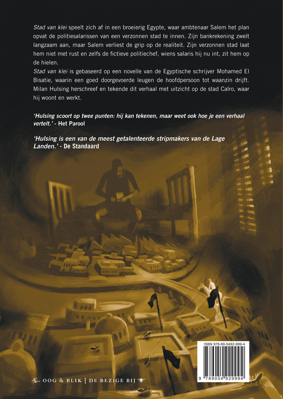 Stad van klei achterkant