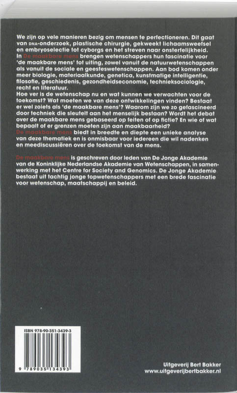 De Maakbare Mens achterkant