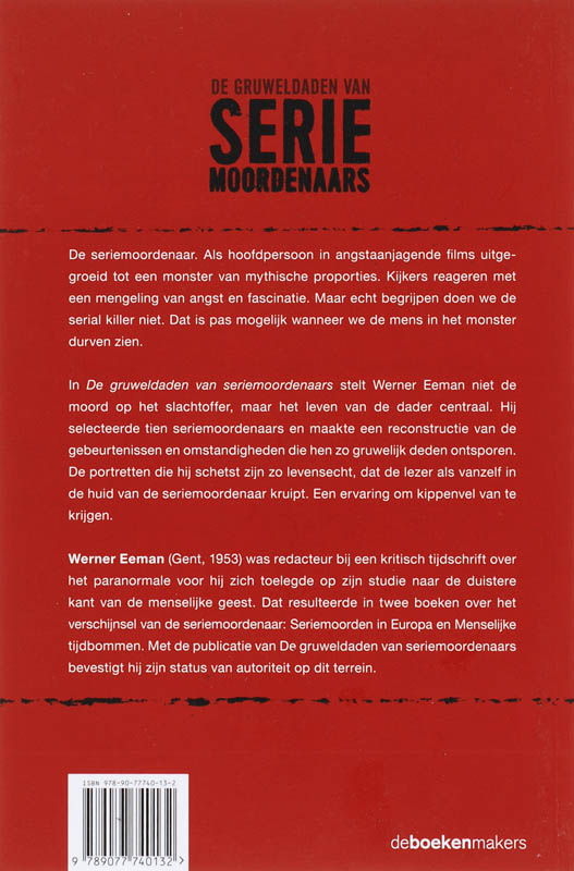 De gruweldaden van seriemoordenaars achterkant