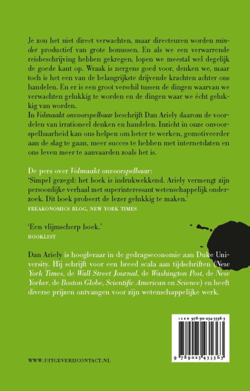 Volmaakt onvoorspelbaar achterkant