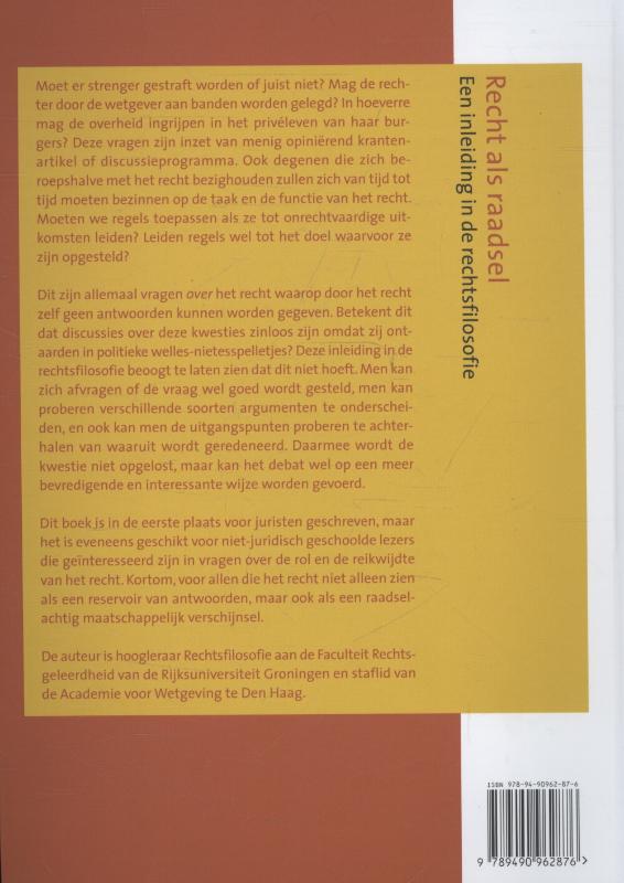 Recht als raadsel achterkant