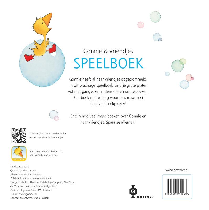 Speelboek / Gonnie & vriendjes achterkant