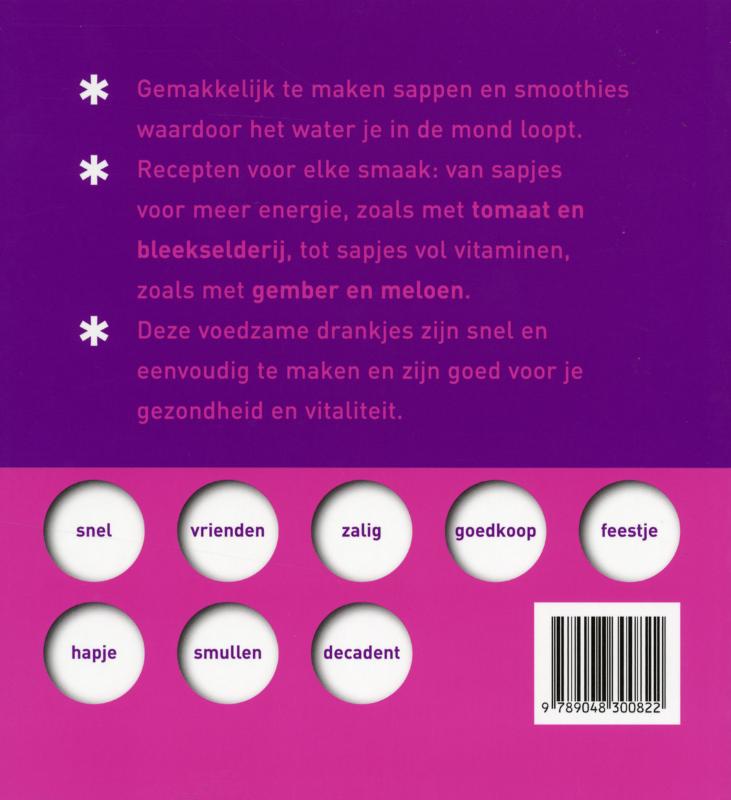 De studentengids voor sap & smoothie achterkant