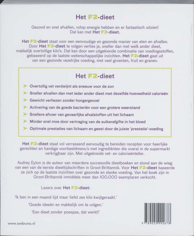 Het F2-Dieet achterkant
