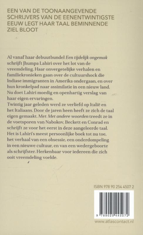 Met andere woorden achterkant