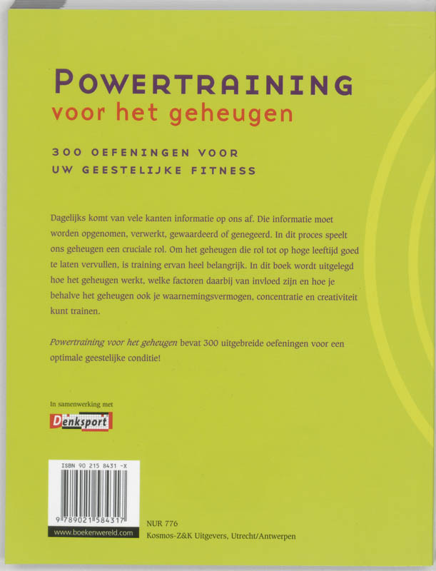 Powertraining Voor Het Geheugen achterkant