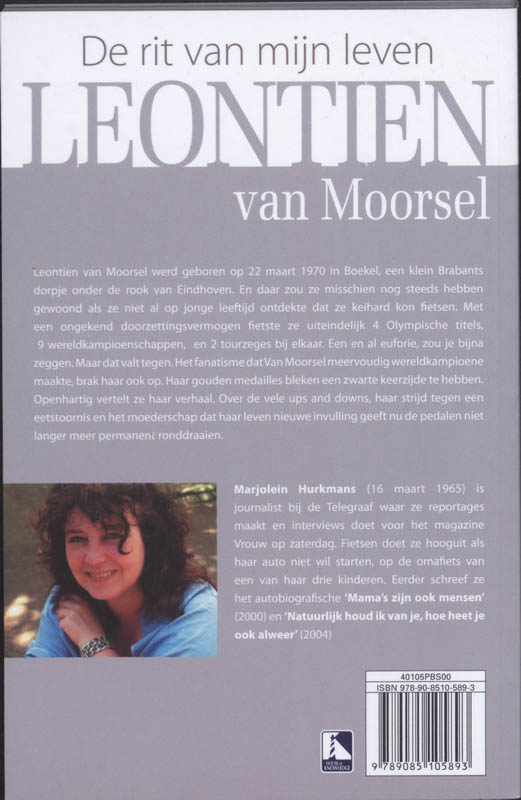 Leontine van Moorsel, de rit van mijn leven achterkant