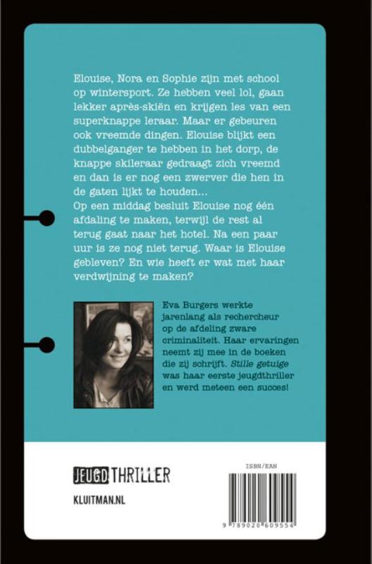 Sneeuwstorm / Kluitman jeugdthrillers achterkant