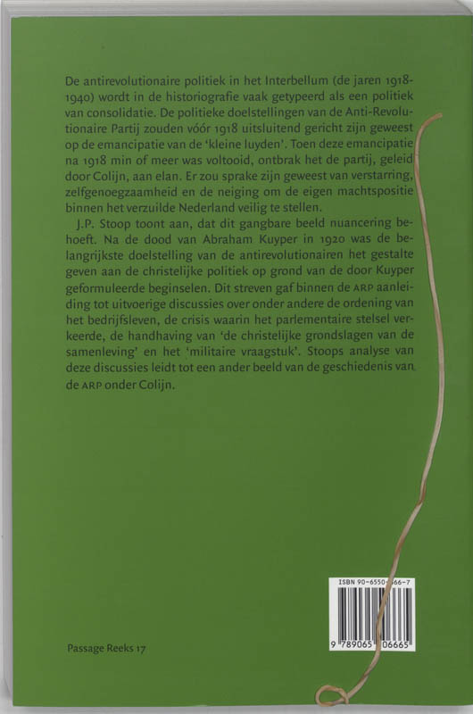 Passage-reeks 17 -   Om het volvoeren van een christelijke staatkunde achterkant