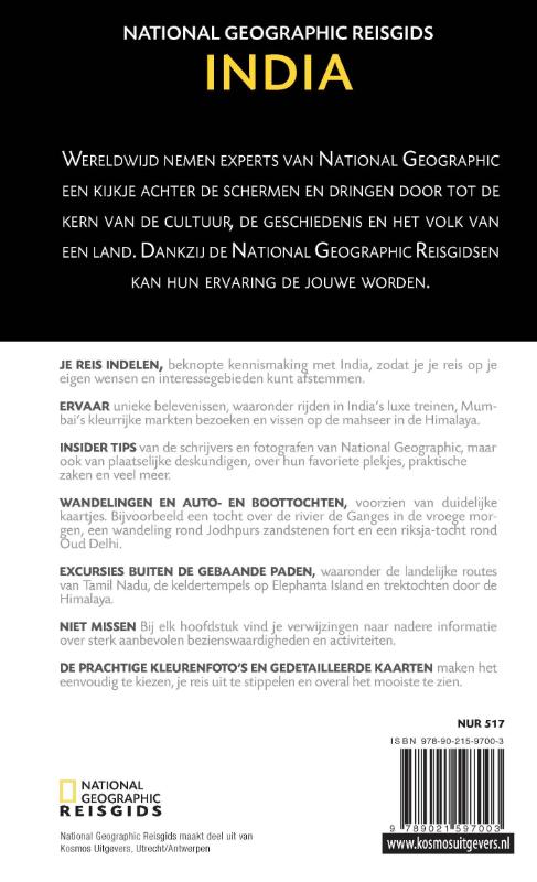 India / National Geographic Reisgids achterkant