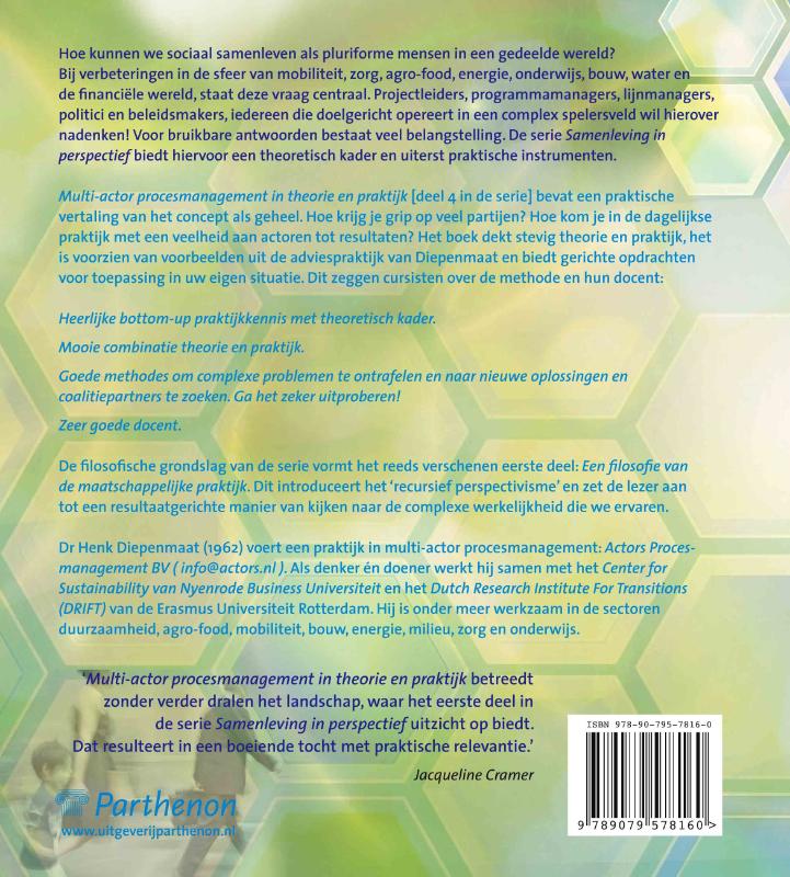 Multi-actor procesmanagement in theorie en praktijk / Samenleving in Perspectief / 4 achterkant
