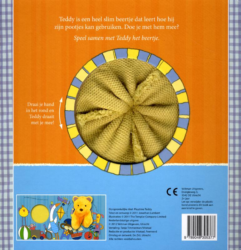 Mijn handpopboek met Teddy het beertje achterkant