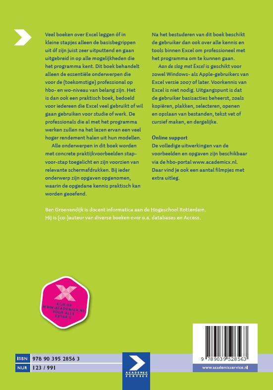 Aan de slag met Excel 2013 achterkant