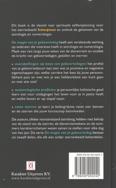 De magie van je geboortedag achterkant