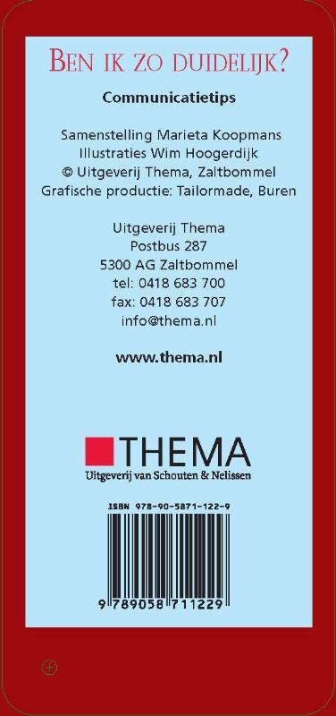 Ben ik zo duidelijk? achterkant