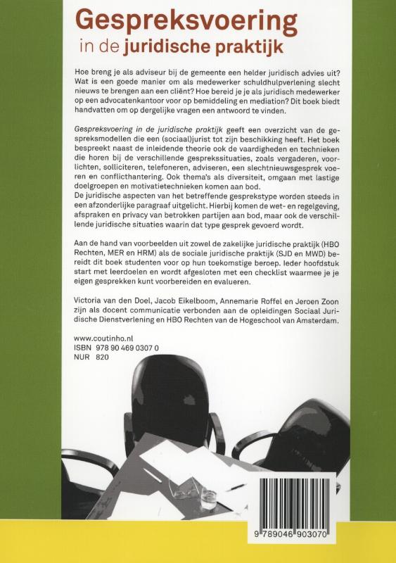 Gespreksvoering in de juridische praktijk achterkant