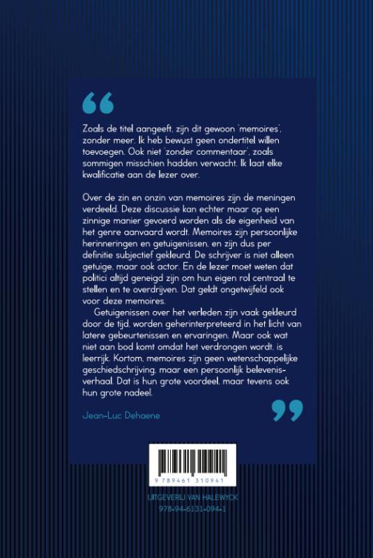 Memoires achterkant