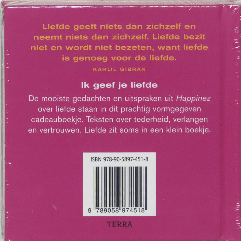 Happinez / Ik geef je liefde / Happinez achterkant