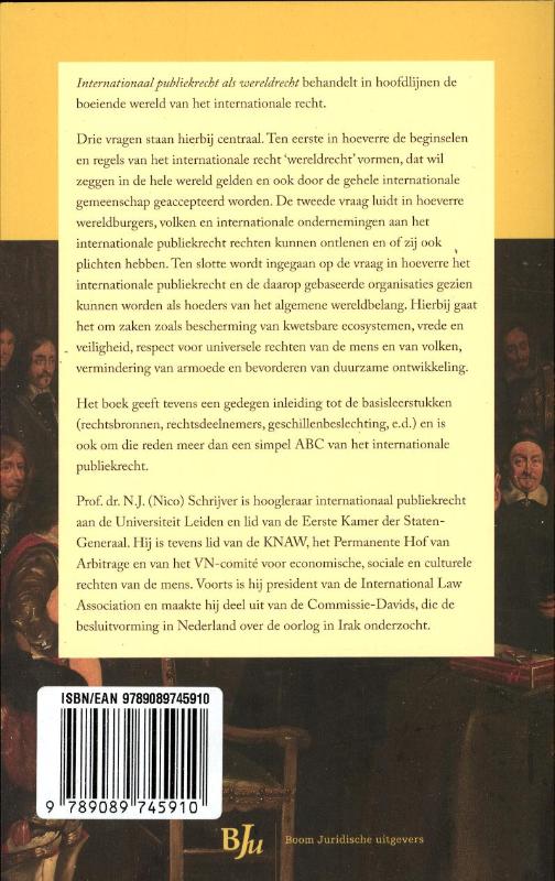 Internationaal publiekrecht als wereldrecht / Boom Juridische studieboeken achterkant