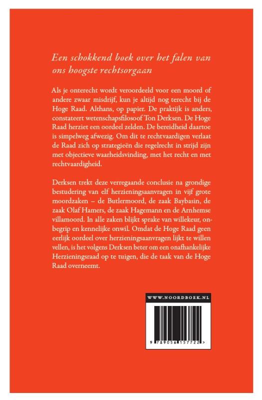 Het falen van de Hoge Raad achterkant