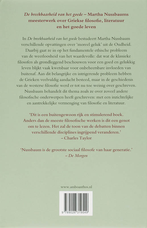 De Breekbaarheid Van Het Goede achterkant