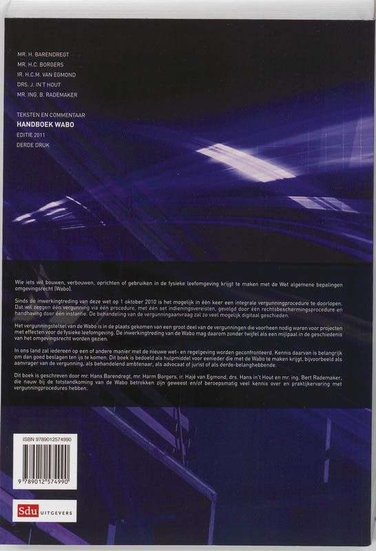 Handboek Wabo / Milieu achterkant