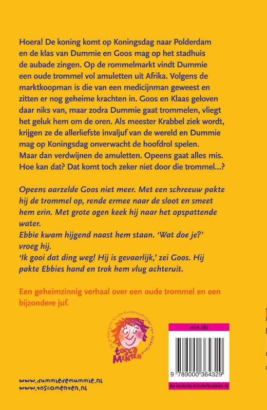 Dummie de mummie en de drums van Massoeba / Dummie de mummie / 7 achterkant