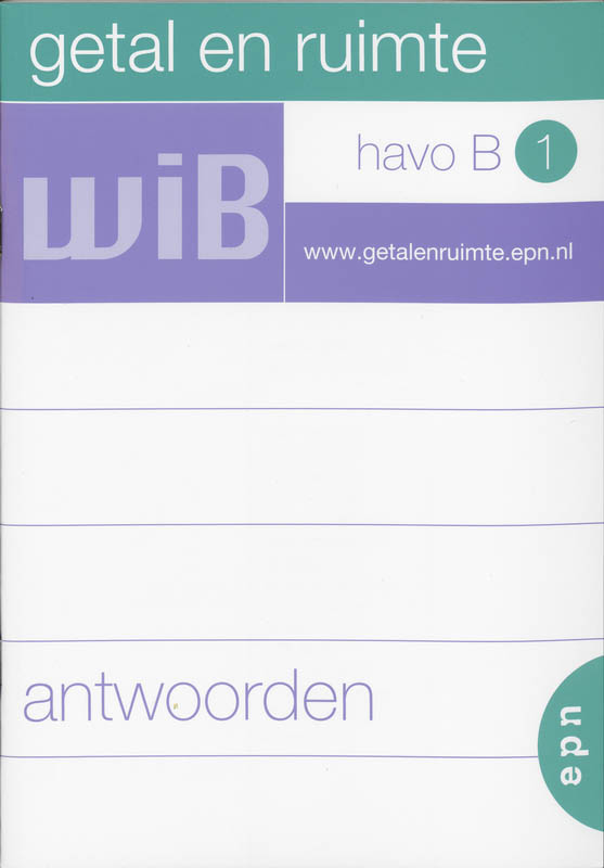 Getal en ruimte / Havo B 1 / deel Antwoorden