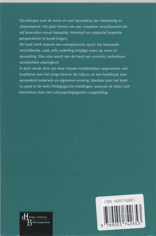 Perspectieven op mens en opvoeding / Pedagogische inleidingen achterkant