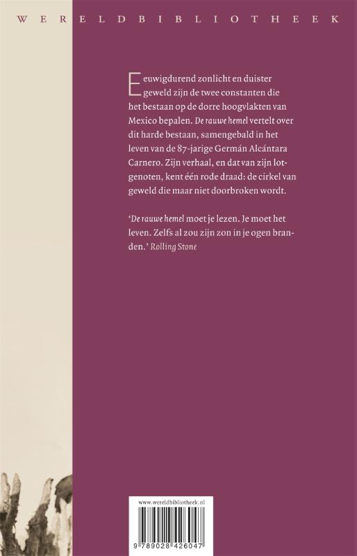 De rauwe hemel / Wereldbibliotheek achterkant