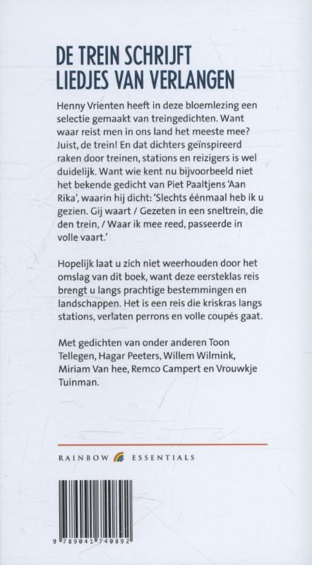 De trein schrijft liedjes van verlangen achterkant
