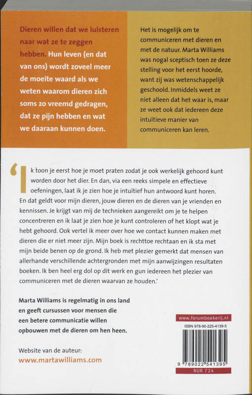 Leren luisteren naar dieren achterkant