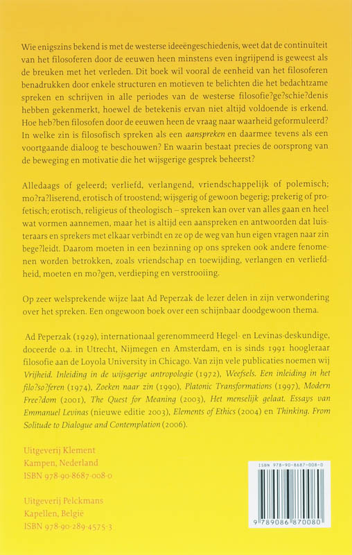 Aanspraak en bezinning achterkant