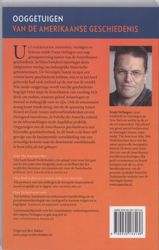 Ooggetuigen Van De Amerikaanse Geschiedenis achterkant
