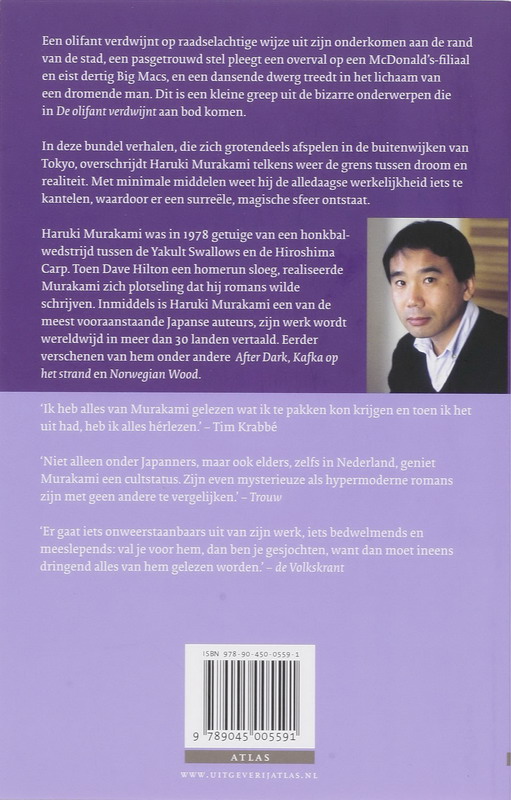 De olifant verdwijnt achterkant