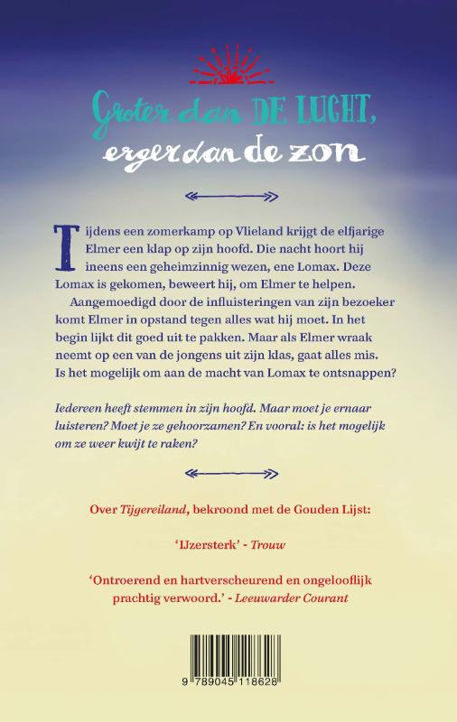 Groter dan de lucht, erger dan de zon achterkant