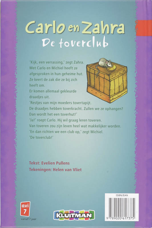 Carlo en Zahra / De toverclub / Klavertje vier-serie achterkant