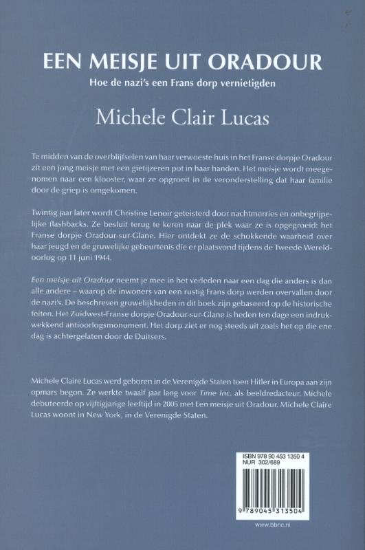 Een meisje uit Oradour achterkant