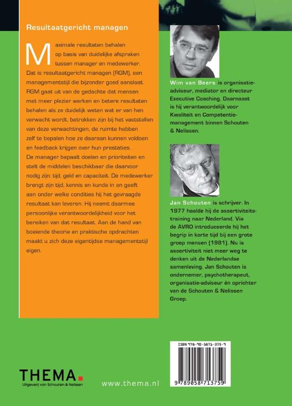 Resultaatgericht managen achterkant