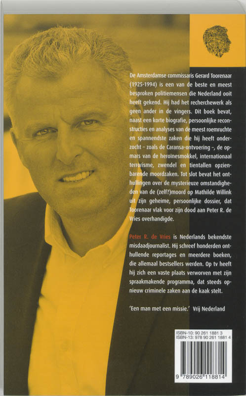 Uit de dossiers van Commissaris Toorenaar achterkant