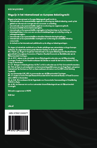 Wegwijsserie  -   Wegwijs in het Internationaal en Europees Belastingrecht achterkant